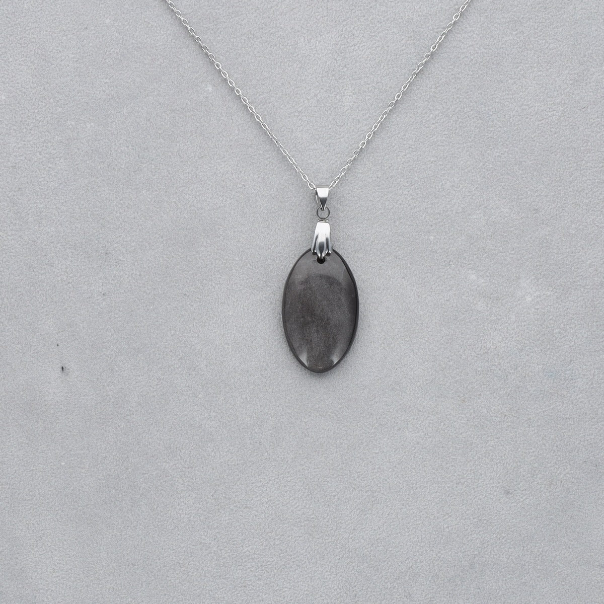 Obsidienne Argentée Cabochon percé 62