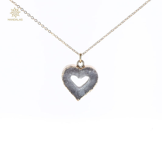 Pendentif Ema Dorée - Agate