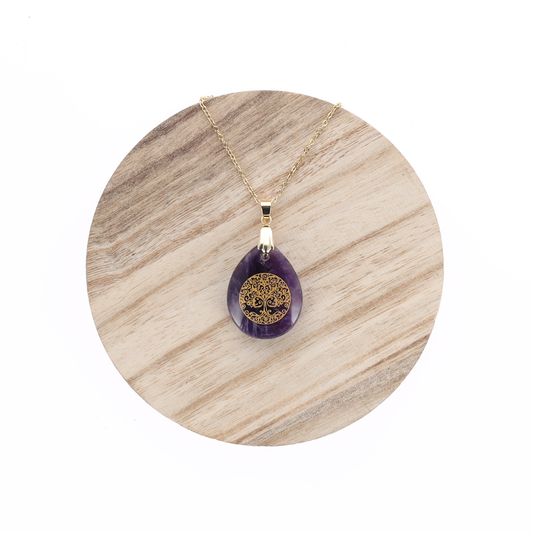 Pendentif Arbre de vie - Améthyste