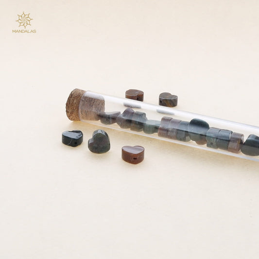 Agate Indienne (Lot de 10) - Coeur