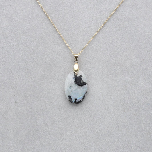 Pierre de Lune Tourmaline Cabochon percé 45