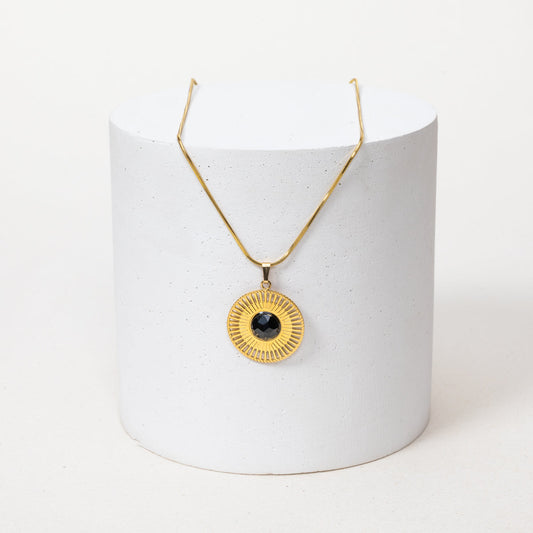 Collier Talia - Agate noire