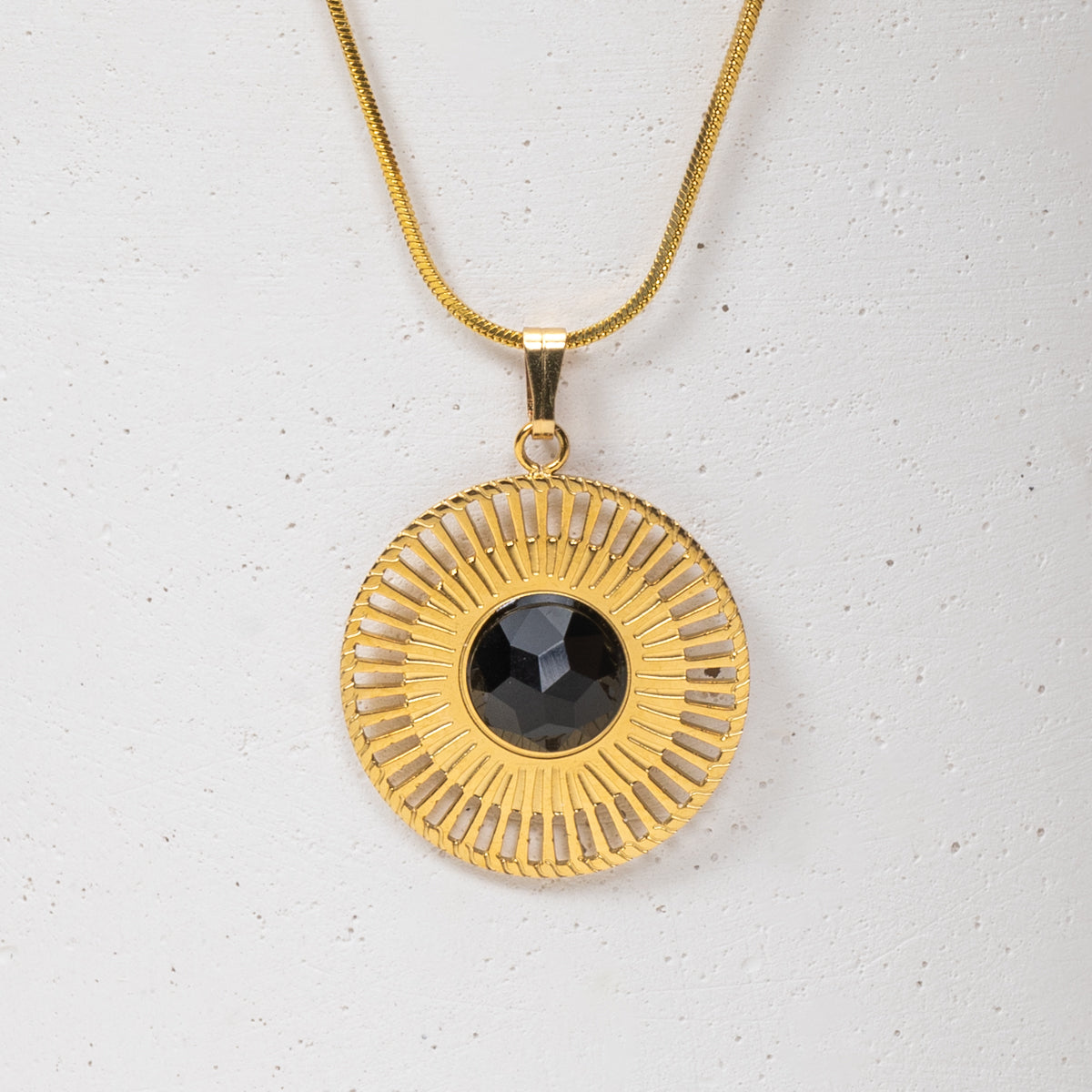 Collier Talia - Agate noire