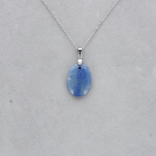 Quartz Bleu Cabochon percé 26