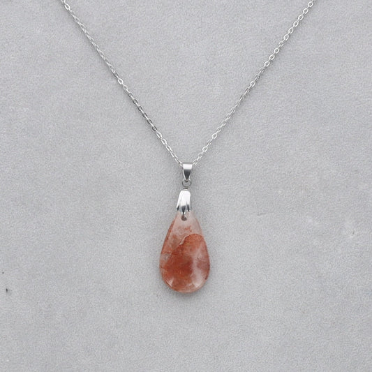 Quartz Cerise Cabochon percé 38