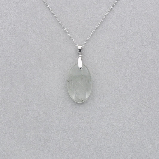 Quartz vert Rutile percé 11