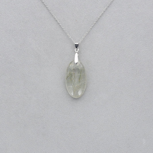 Quartz vert Rutile percé 15