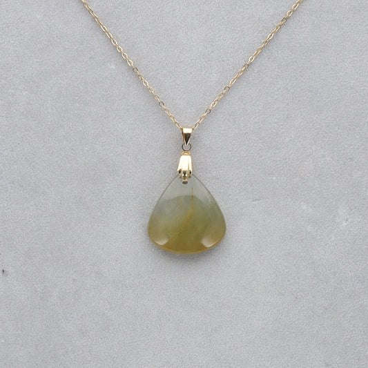 Quartz vert Rutile percé 24