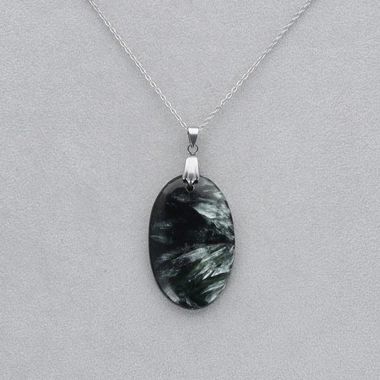 Séraphinite Cabochon percé 22