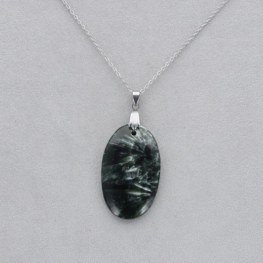 Séraphinite Cabochon percé 25