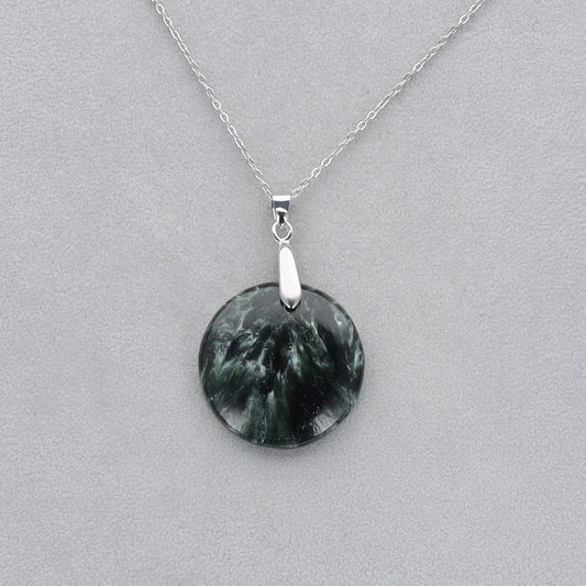 Séraphinite Cabochon percé 40