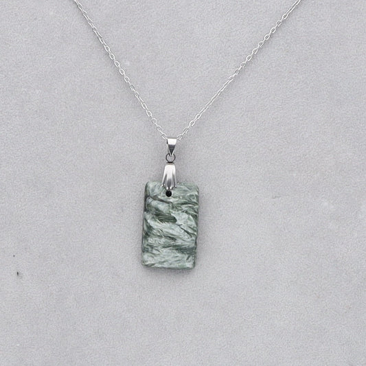 Séraphinite Cabochon percé 50