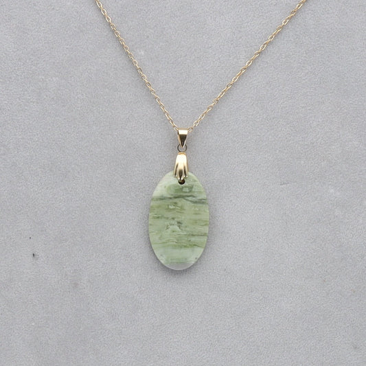 Serpentine Cabochon percé 27