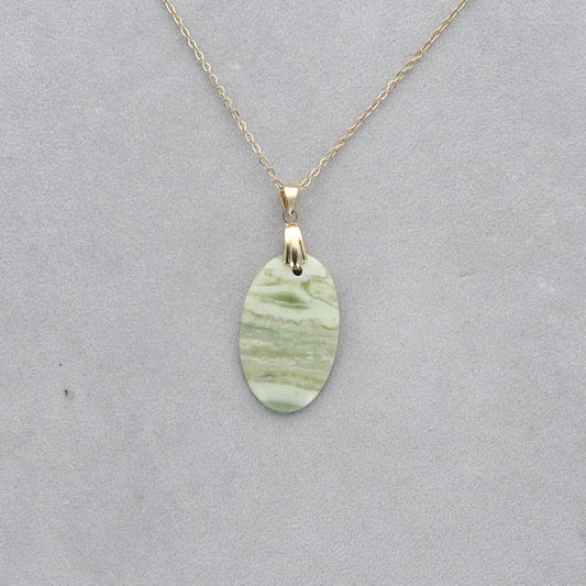 Serpentine Cabochon percé 31