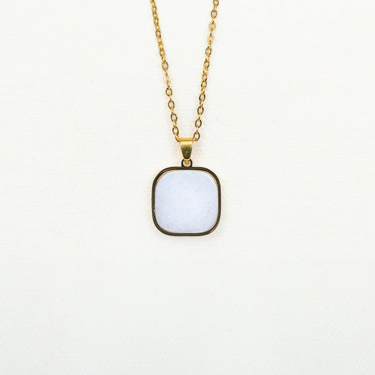 Pendentif Thetys - Agate blanche