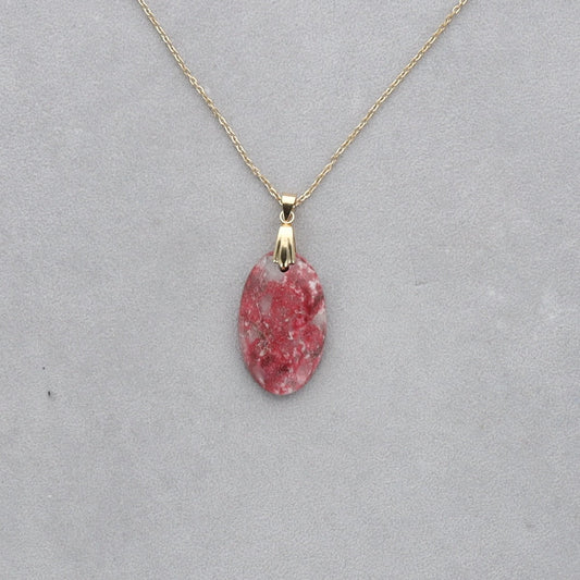 Thulite Cabochon percé 101