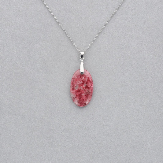 Thulite Cabochon percé 11