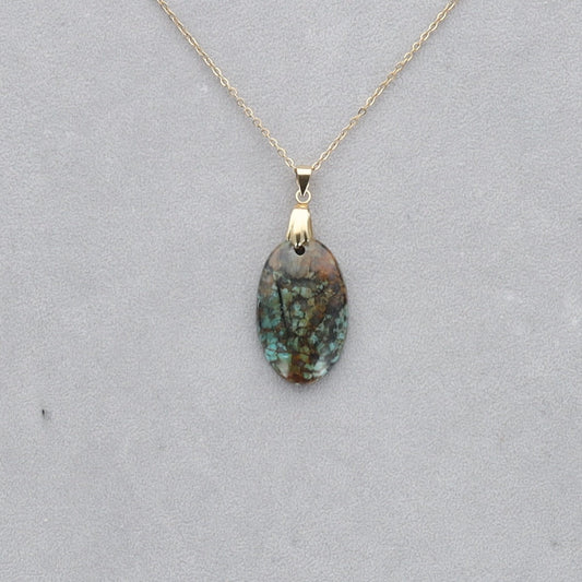 Turquoise Africaine Cabochon percé 18