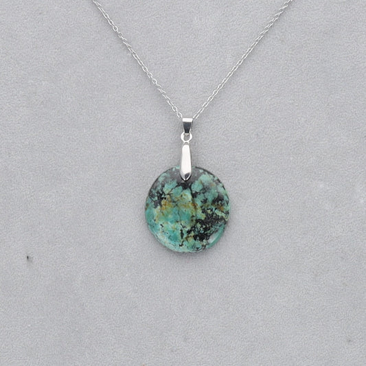 Turquoise Africaine Cabochon percé 20