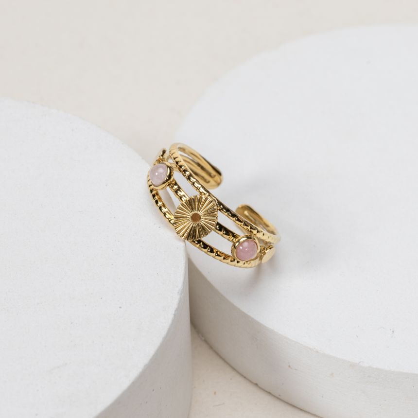 Bague Arya - Quartz rose