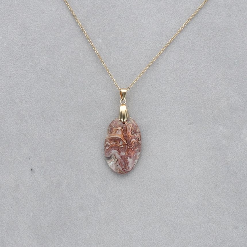 Agate Crazy Lace Cabochon percé 32