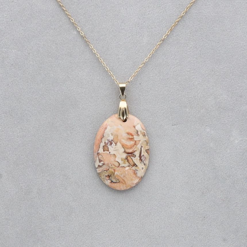 Jaspe Léopard Cabochon percé 12