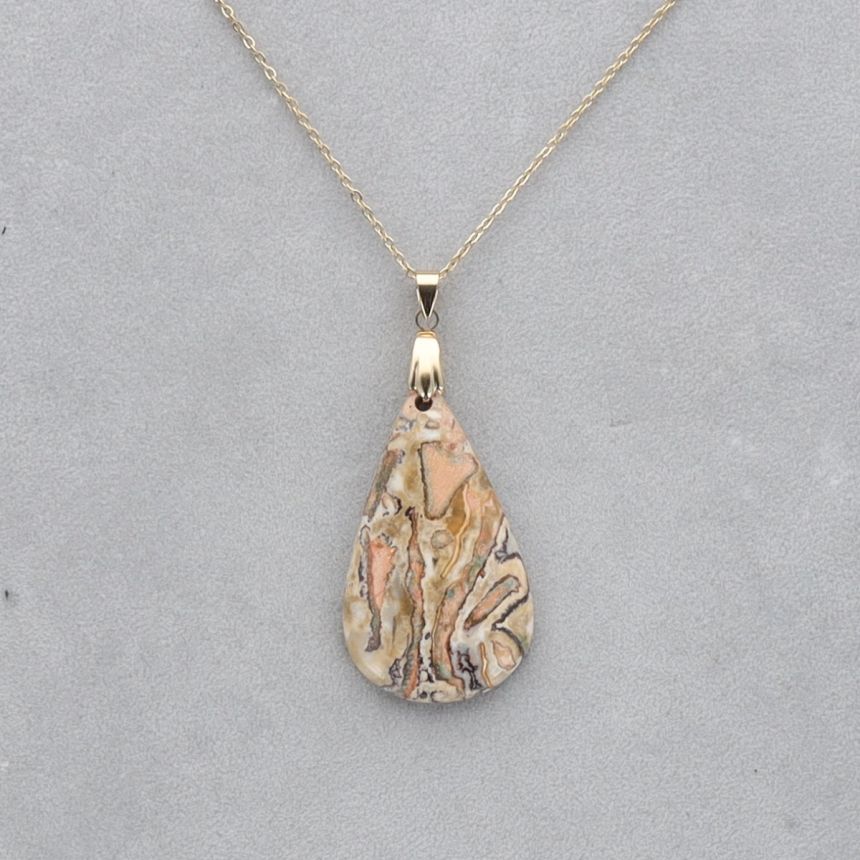 Jaspe Léopard Cabochon percé 16