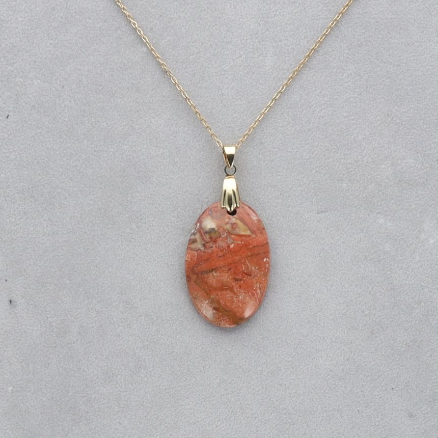 Jaspe Léopard Cabochon percé 17