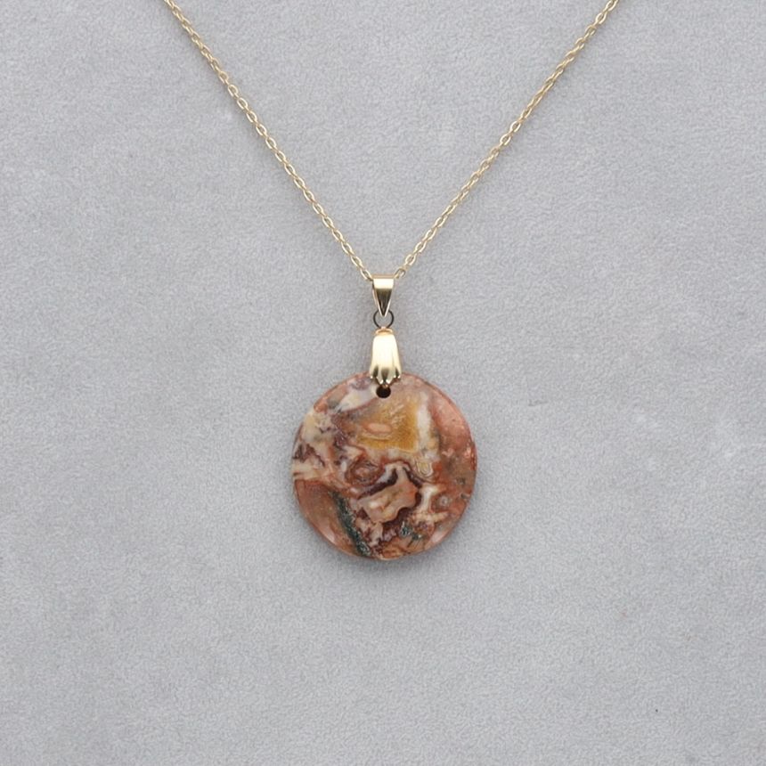 Jaspe Léopard Cabochon percé 20