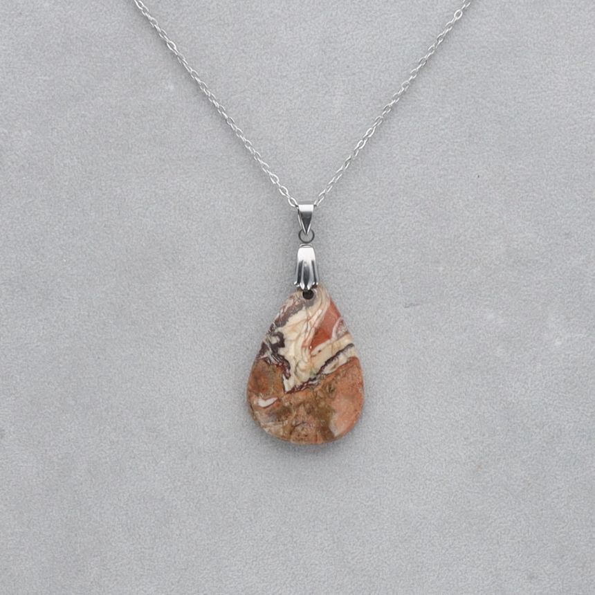 Jaspe Léopard Cabochon percé 22