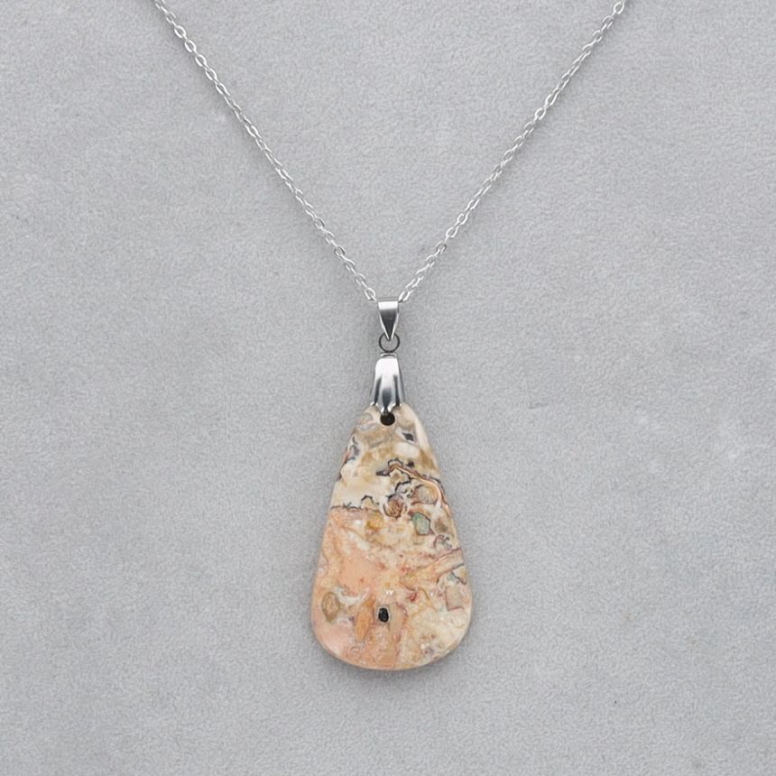 Jaspe Léopard Cabochon percé 3