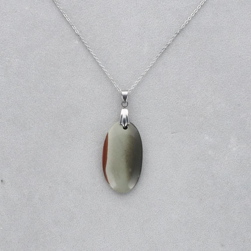 Jaspe Polychrome Cabochon percé 23