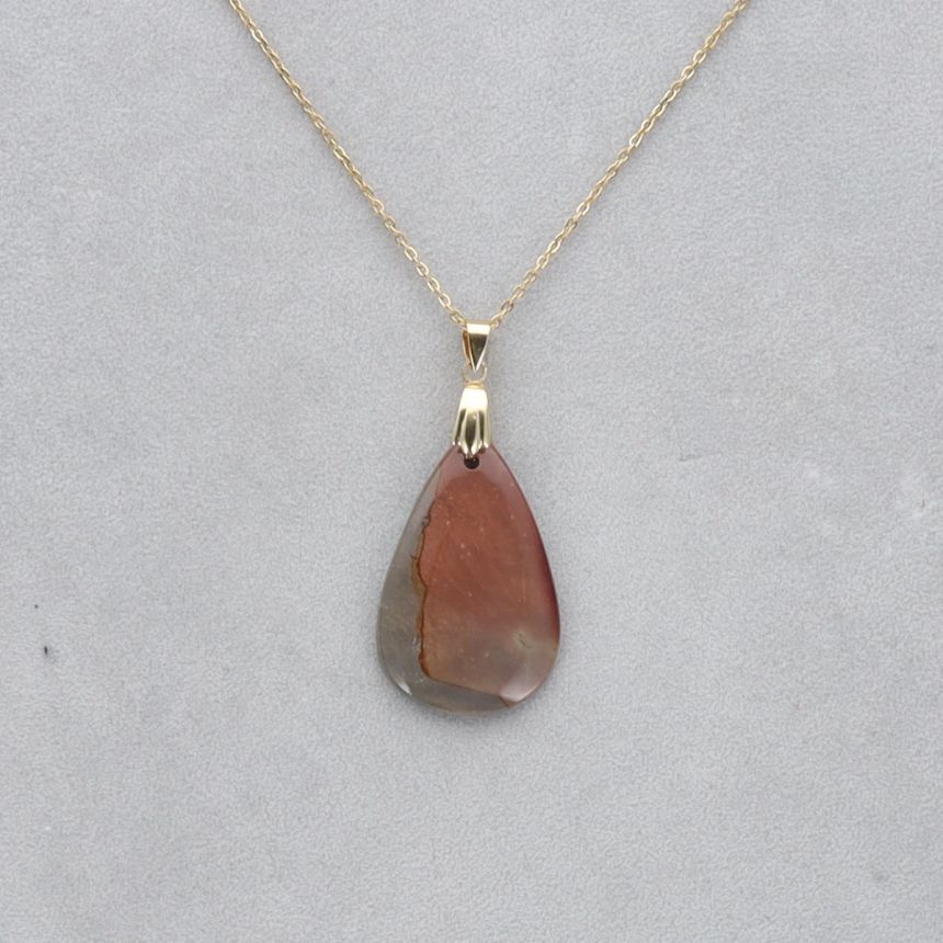 Jaspe Polychrome Cabochon percé 37