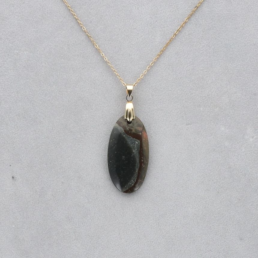 Jaspe Polychrome Cabochon percé 40