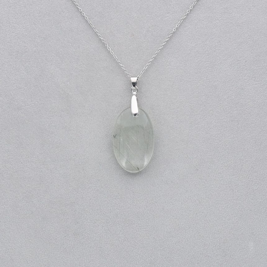 Quartz vert Rutile percé 11