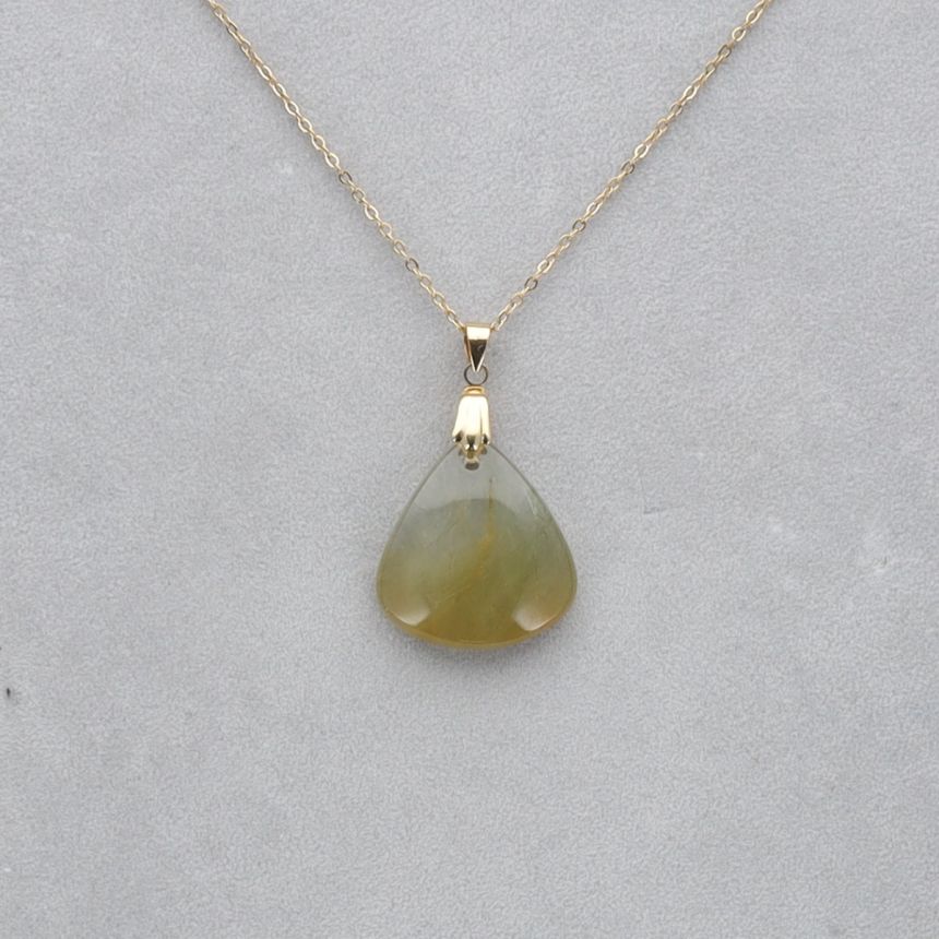 Quartz vert Rutile percé 24