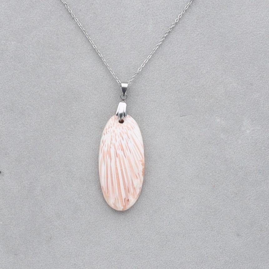 Scolécite Rose Cabochon percé 37